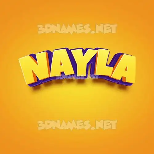 nayla in Orange Toon style - 3D name wallpaper