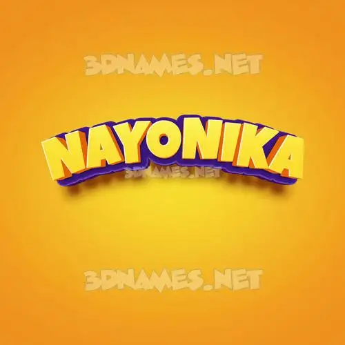 nayonika in Orange Toon style - 3D name wallpaper nayonika in Orange Toon style - 3D name wallpaper