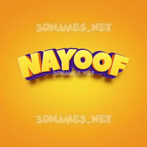 nayoof in Orange Toon style - 3D name wallpaper nayoof in Orange Toon style - 3D name wallpaper