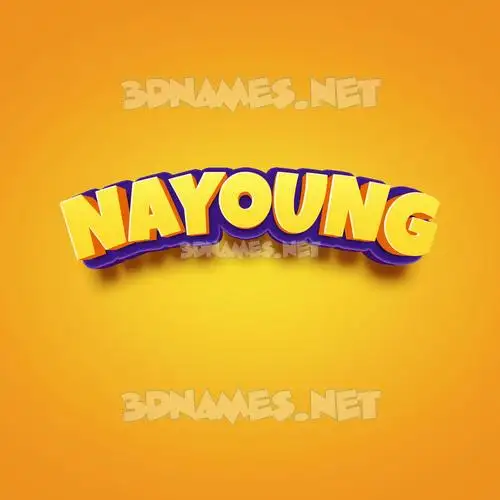 nayoung in Orange Toon style - 3D name wallpaper nayoung in Orange Toon style - 3D name wallpaper