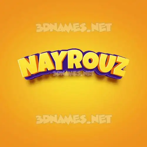 nayrouz in Orange Toon style - 3D name wallpaper