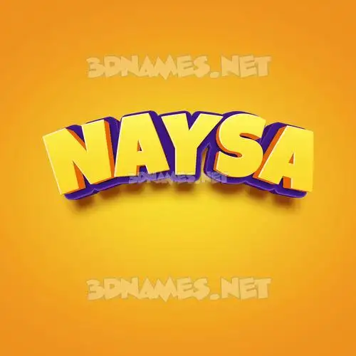 naysa in Orange Toon style - 3D name wallpaper