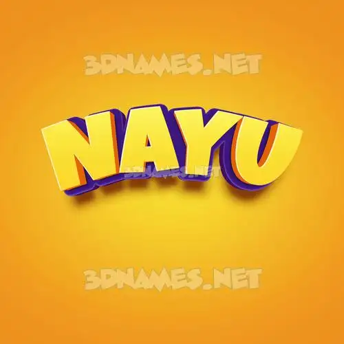 nayu in Orange Toon style - 3D name wallpaper nayu in Orange Toon style - 3D name wallpaper