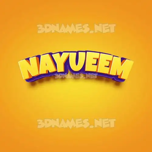 nayueem in Orange Toon style - 3D name wallpaper nayueem in Orange Toon style - 3D name wallpaper