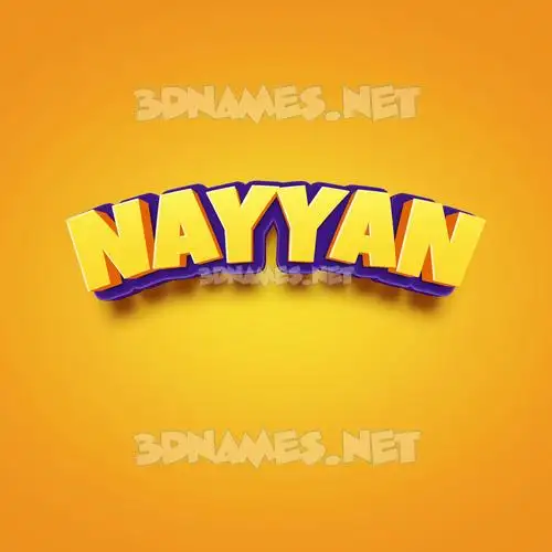 nayyan in Orange Toon style - 3D name wallpaper