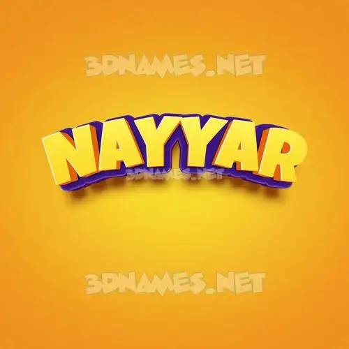 nayyar in Orange Toon style - 3D name wallpaper