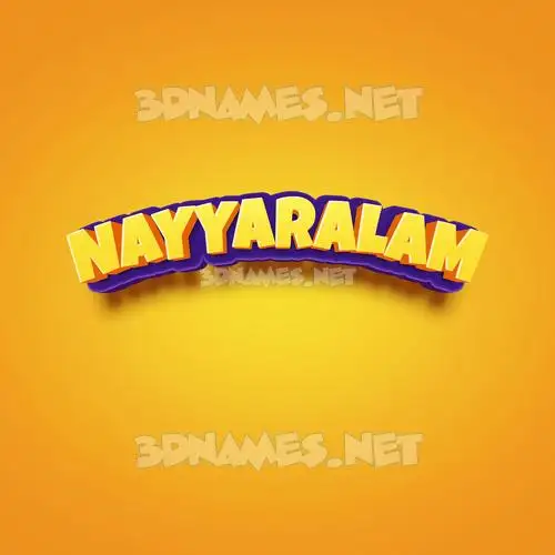 nayyaralam in Orange Toon style - 3D name wallpaper nayyaralam in Orange Toon style - 3D name wallpaper