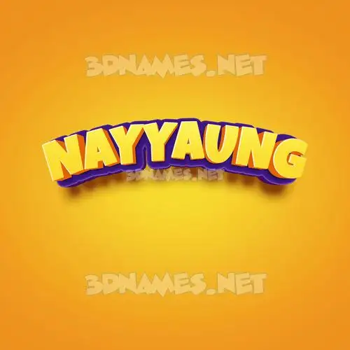 nayyaung in Orange Toon style - 3D name wallpaper nayyaung in Orange Toon style - 3D name wallpaper