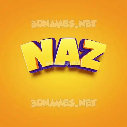 naz in Orange Toon style - 3D name wallpaper naz in Orange Toon style - 3D name wallpaper