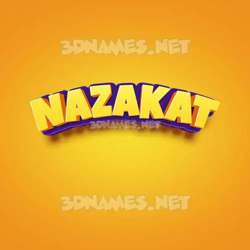 nazakat in Orange Toon style - 3D name wallpaper nazakat in Orange Toon style - 3D name wallpaper