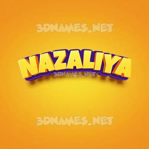 nazaliya in Orange Toon style - 3D name wallpaper nazaliya in Orange Toon style - 3D name wallpaper