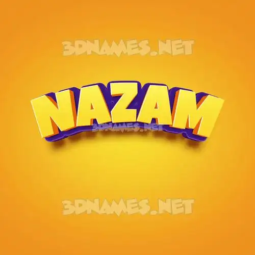 nazam in Orange Toon style - 3D name wallpaper nazam in Orange Toon style - 3D name wallpaper