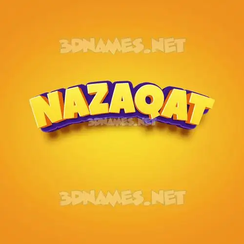 nazaqat in Orange Toon style - 3D name wallpaper nazaqat in Orange Toon style - 3D name wallpaper