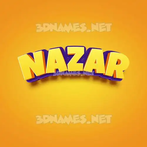 nazar in Orange Toon style - 3D name wallpaper nazar in Orange Toon style - 3D name wallpaper