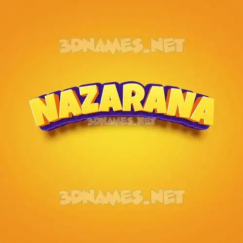 nazarana in Orange Toon style - 3D name wallpaper nazarana in Orange Toon style - 3D name wallpaper