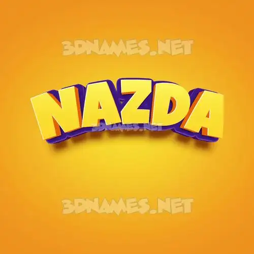 nazda in Orange Toon style - 3D name wallpaper