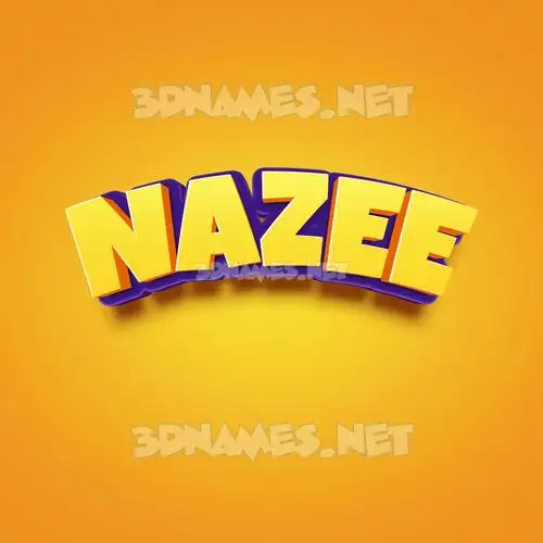 nazee in Orange Toon style - 3D name wallpaper nazee in Orange Toon style - 3D name wallpaper