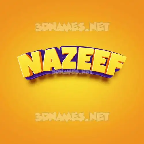 nazeef in Orange Toon style - 3D name wallpaper nazeef in Orange Toon style - 3D name wallpaper