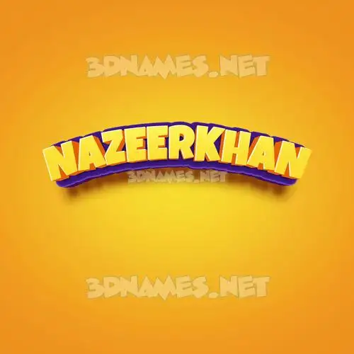 nazeerkhan in Orange Toon style - 3D name wallpaper nazeerkhan in Orange Toon style - 3D name wallpaper