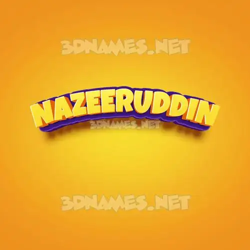 nazeeruddin in Orange Toon style - 3D name wallpaper nazeeruddin in Orange Toon style - 3D name wallpaper