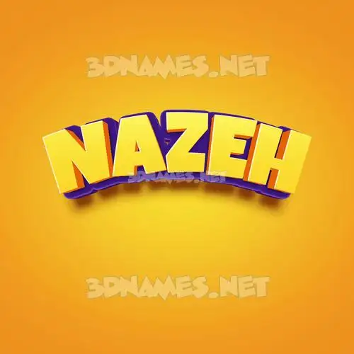 nazeh in Orange Toon style - 3D name wallpaper nazeh in Orange Toon style - 3D name wallpaper