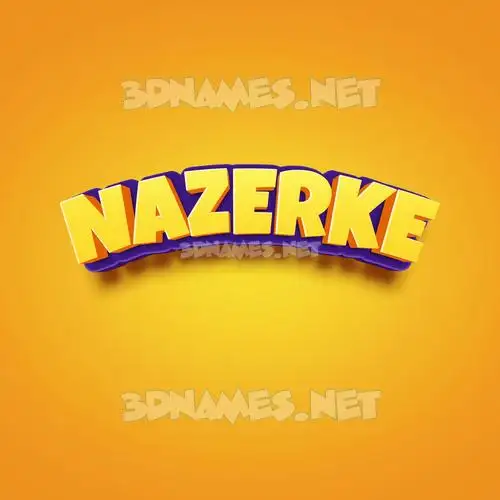 nazerke in Orange Toon style - 3D name wallpaper nazerke in Orange Toon style - 3D name wallpaper