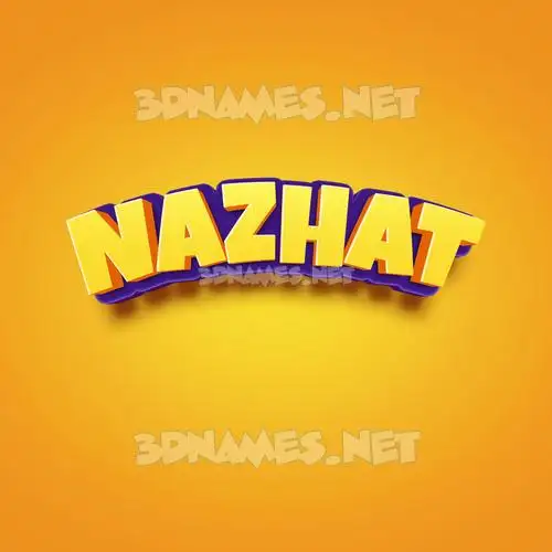 nazhat in Orange Toon style - 3D name wallpaper nazhat in Orange Toon style - 3D name wallpaper