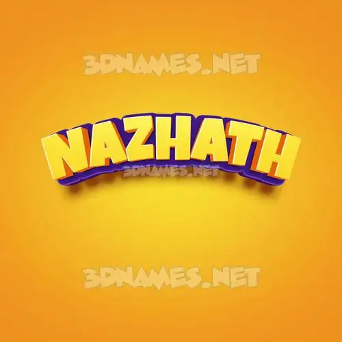 nazhath in Orange Toon style - 3D name wallpaper nazhath in Orange Toon style - 3D name wallpaper