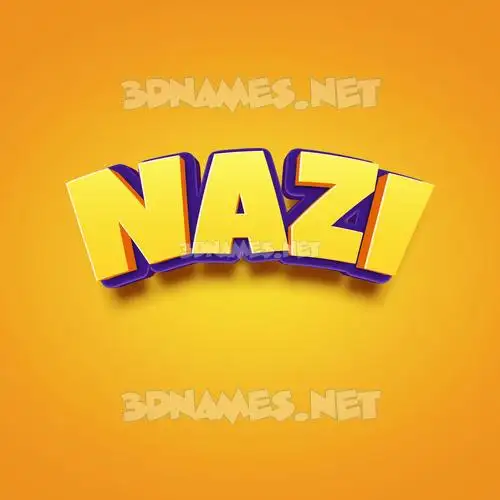 nazi in Orange Toon style - 3D name wallpaper