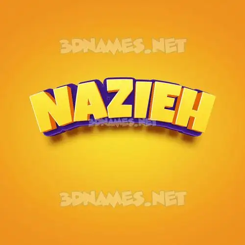 nazieh in Orange Toon style - 3D name wallpaper nazieh in Orange Toon style - 3D name wallpaper