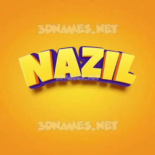 nazil in Orange Toon style - 3D name wallpaper nazil in Orange Toon style - 3D name wallpaper