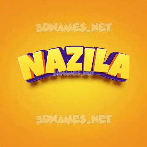 nazila in Orange Toon style - 3D name wallpaper nazila in Orange Toon style - 3D name wallpaper