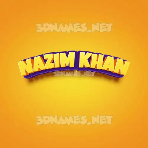 nazim khan in Orange Toon style - 3D name wallpaper nazim khan in Orange Toon style - 3D name wallpaper