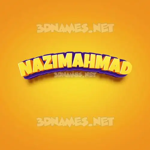 nazimahmad in Orange Toon style - 3D name wallpaper nazimahmad in Orange Toon style - 3D name wallpaper