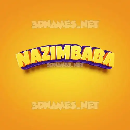 nazimbaba in Orange Toon style - 3D name wallpaper