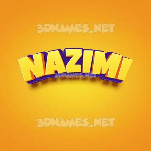 nazimi in Orange Toon style - 3D name wallpaper nazimi in Orange Toon style - 3D name wallpaper
