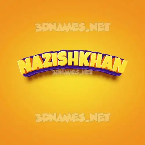 nazishkhan in Orange Toon style - 3D name wallpaper nazishkhan in Orange Toon style - 3D name wallpaper