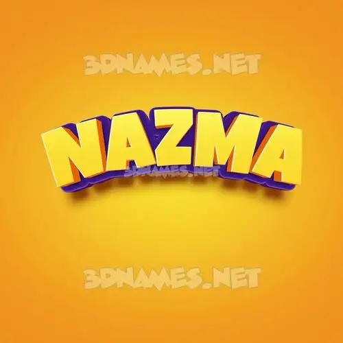 nazma in Orange Toon style - 3D name wallpaper nazma in Orange Toon style - 3D name wallpaper