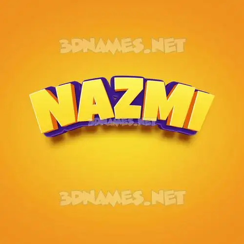nazmi in Orange Toon style - 3D name wallpaper nazmi in Orange Toon style - 3D name wallpaper