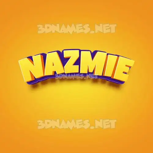 nazmie in Orange Toon style - 3D name wallpaper