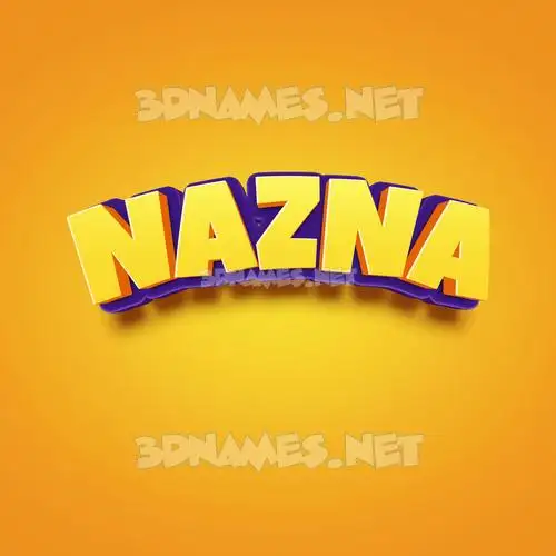 nazna in Orange Toon style - 3D name wallpaper nazna in Orange Toon style - 3D name wallpaper