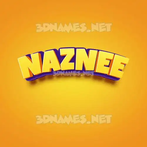 naznee in Orange Toon style - 3D name wallpaper naznee in Orange Toon style - 3D name wallpaper
