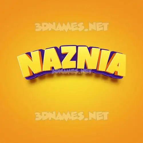 naznia in Orange Toon style - 3D name wallpaper naznia in Orange Toon style - 3D name wallpaper