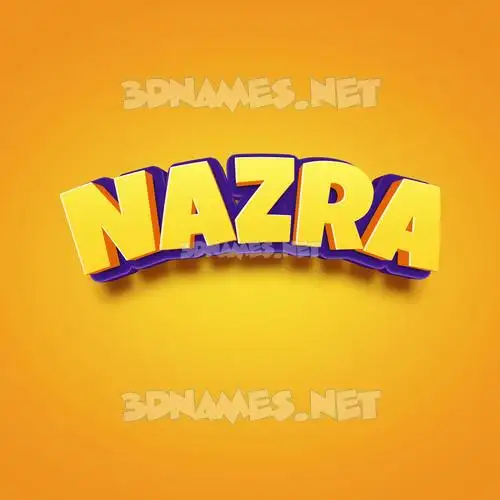 nazra in Orange Toon style - 3D name wallpaper nazra in Orange Toon style - 3D name wallpaper