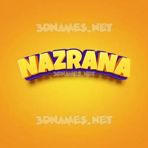 nazrana in Orange Toon style - 3D name wallpaper nazrana in Orange Toon style - 3D name wallpaper