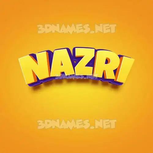 nazri in Orange Toon style - 3D name wallpaper nazri in Orange Toon style - 3D name wallpaper