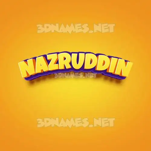 nazruddin in Orange Toon style - 3D name wallpaper nazruddin in Orange Toon style - 3D name wallpaper