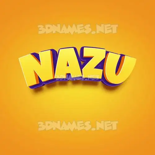 nazu in Orange Toon style - 3D name wallpaper nazu in Orange Toon style - 3D name wallpaper