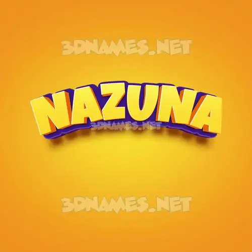 nazuna in Orange Toon style - 3D name wallpaper
