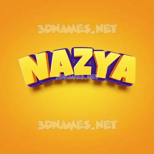 nazya in Orange Toon style - 3D name wallpaper nazya in Orange Toon style - 3D name wallpaper